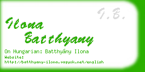 ilona batthyany business card
